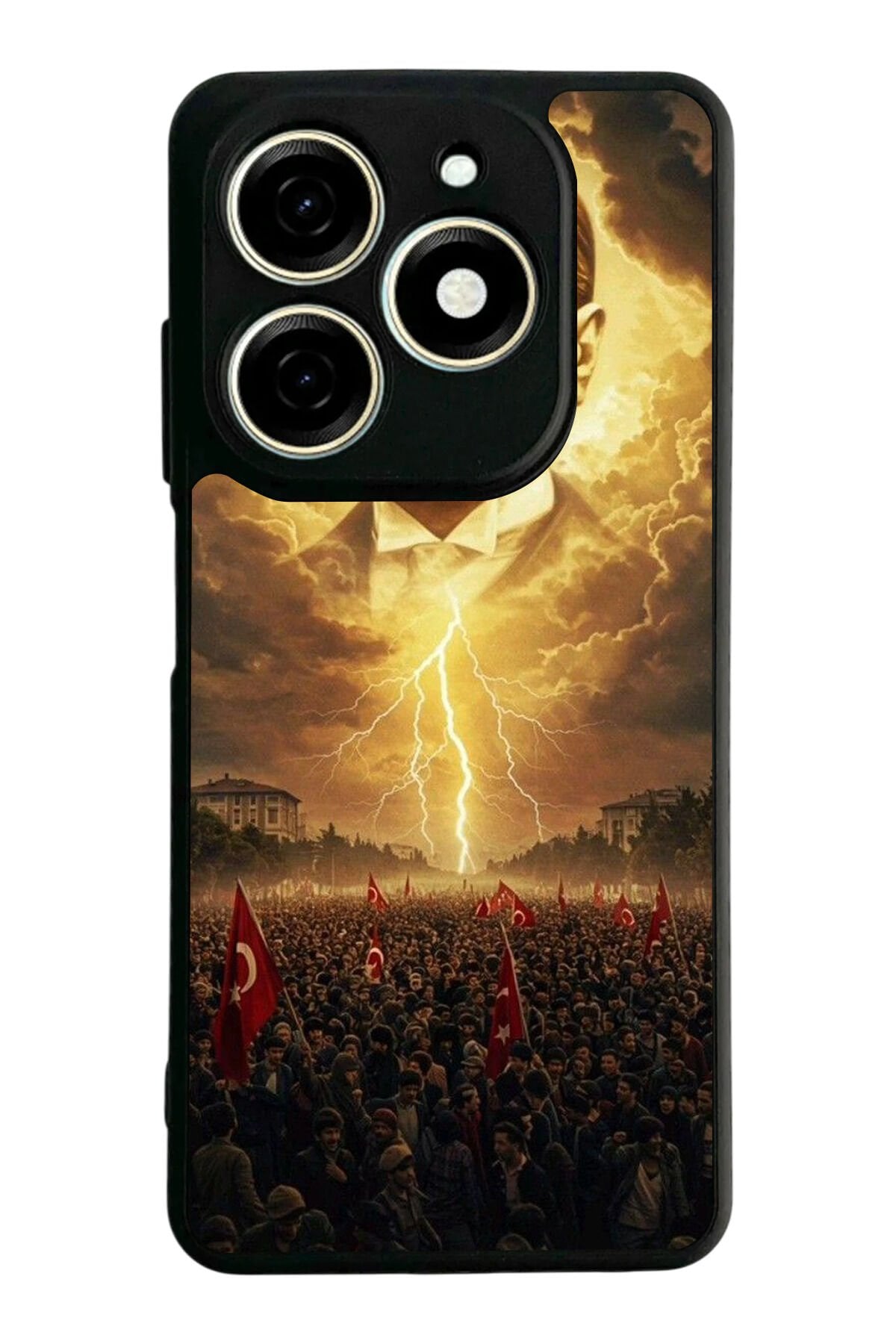 Tecno Spark 20/20C Uyumlu Mustafa Kemal Ataturk Tasarımlı Glossy Premium Kılıf