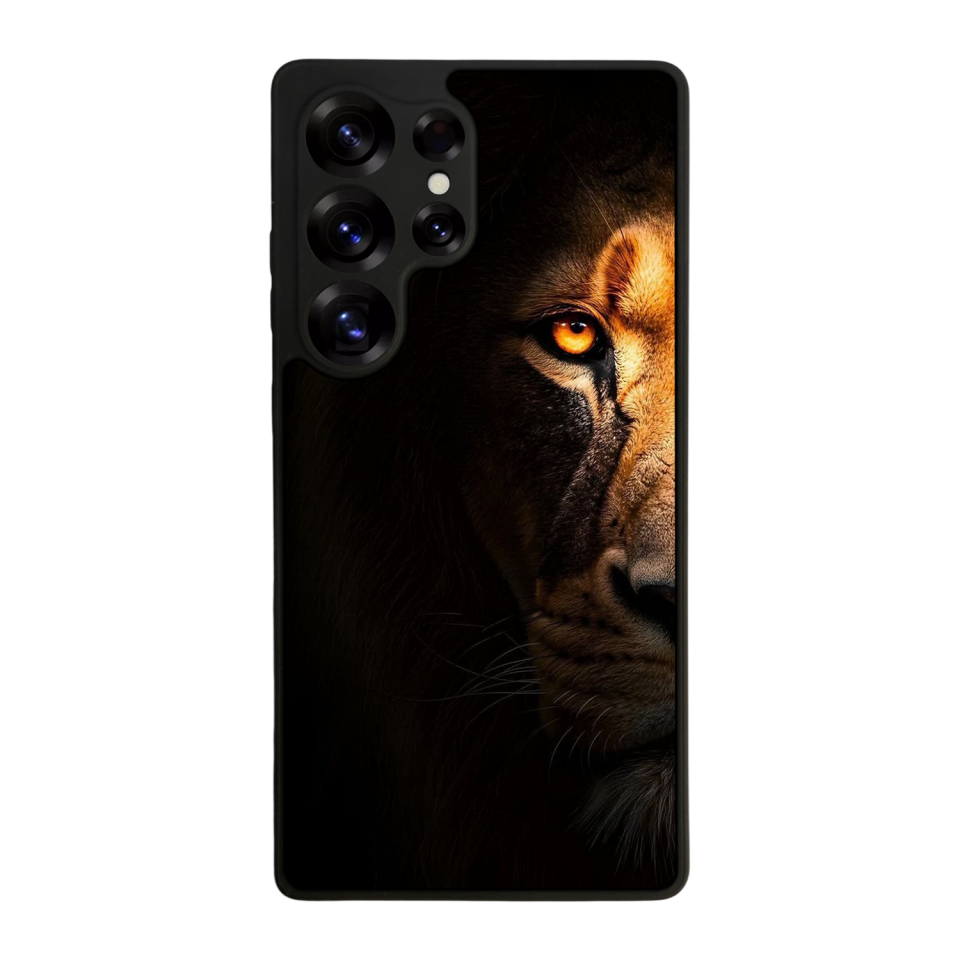 Samsung Galaxy S25 Ultra Uyumlu Aslan Tasarımlı Glossy Premium Kılıf