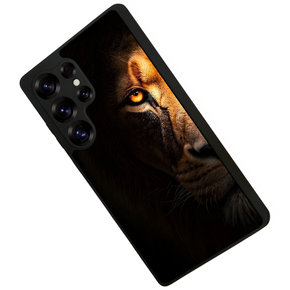 Samsung Galaxy S25 Ultra Uyumlu Aslan Tasarımlı Glossy Premium Kılıf