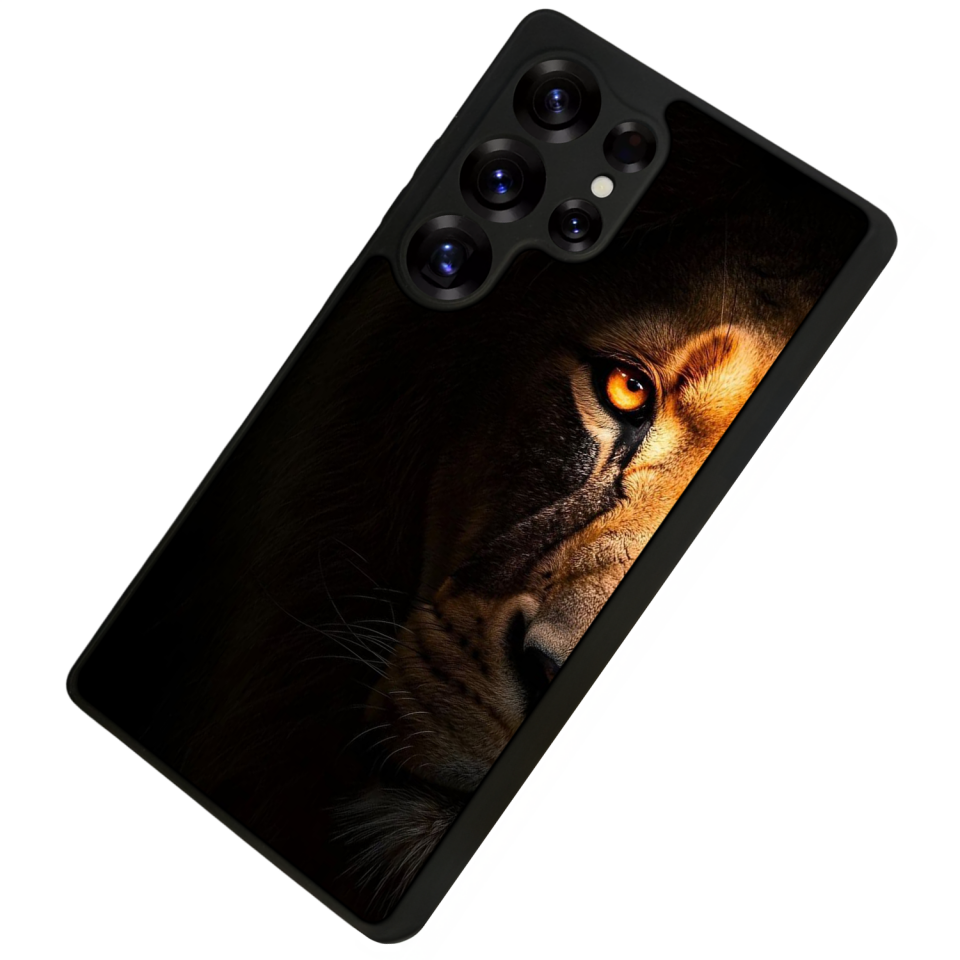 Samsung Galaxy S25 Ultra Uyumlu Aslan Tasarımlı Glossy Premium Kılıf