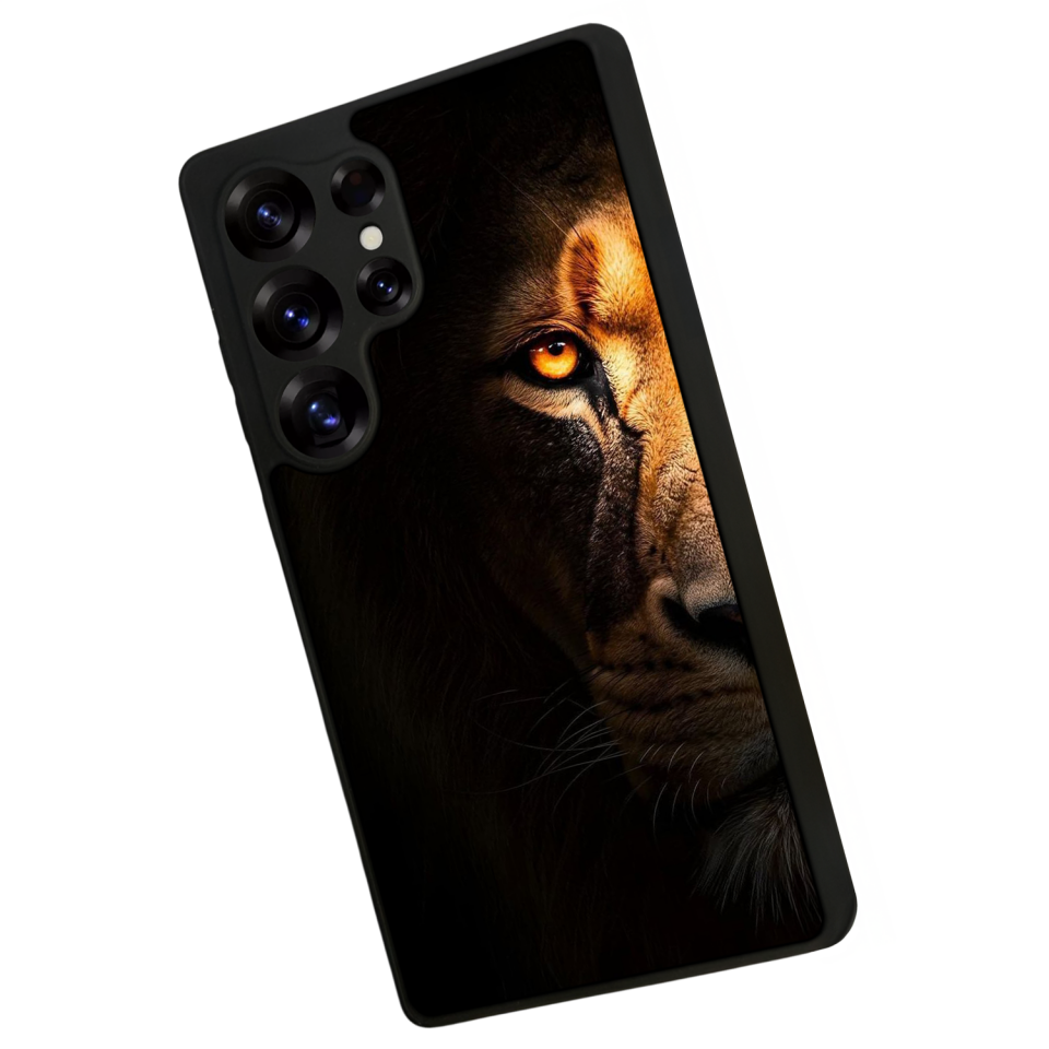 Samsung Galaxy S25 Ultra Uyumlu Aslan Tasarımlı Glossy Premium Kılıf