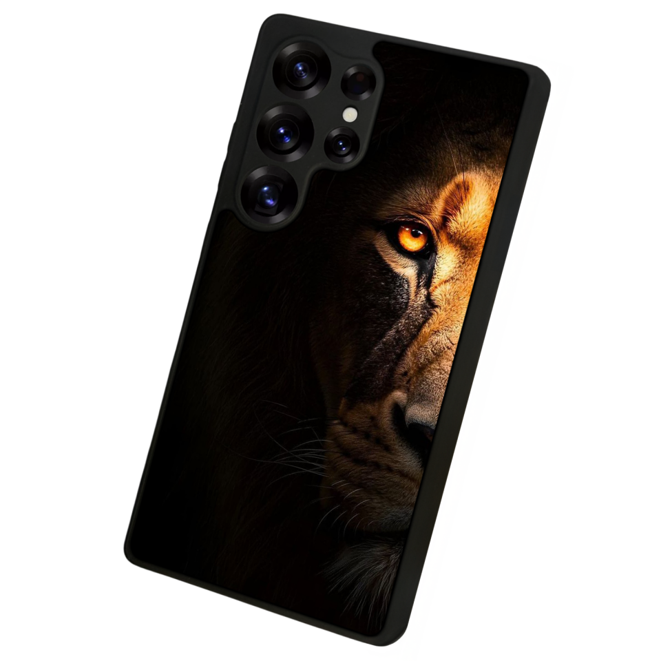 Samsung Galaxy S25 Ultra Uyumlu Aslan Tasarımlı Glossy Premium Kılıf