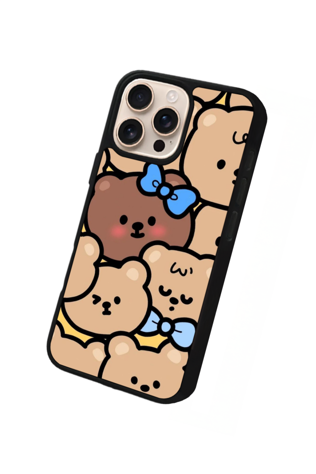 iPhone 14 Pro Uyumlu Ayı Tasarımlı Glossy Premium Kılıf