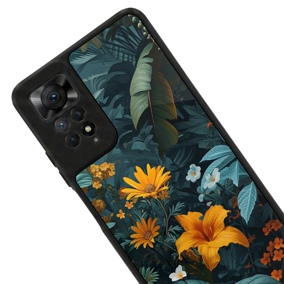 Xiaomi Redmi Note 11 Pro Uyumlu Botanik Tasarımlı Glossy Premium Kılıf