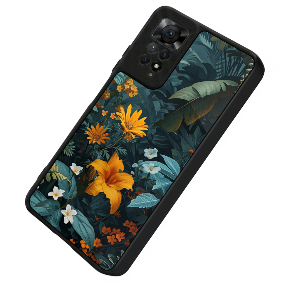 Xiaomi Redmi Note 11 Pro Uyumlu Botanik Tasarımlı Glossy Premium Kılıf