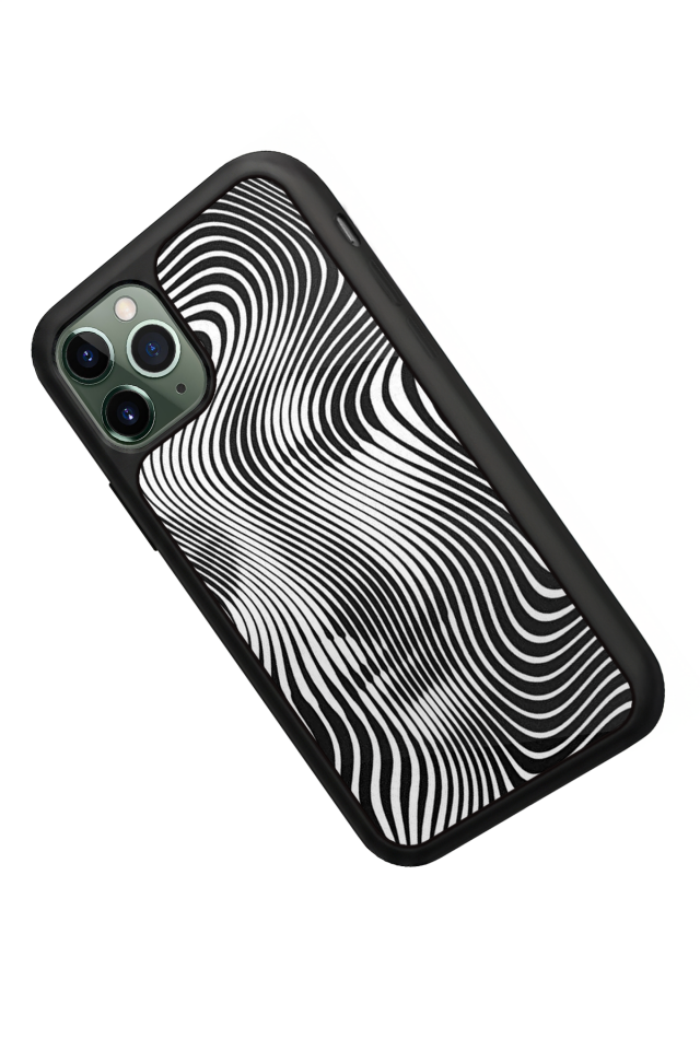 iPhone 11 Pro Max Uyumlu Çizgi Sanatı Tasarımlı Glossy Premium Kılıf
