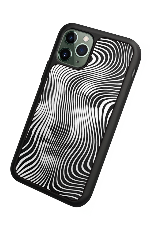 iPhone 11 Pro Max Uyumlu Çizgi Sanatı Tasarımlı Glossy Premium Kılıf
