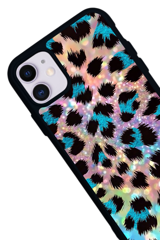 iPhone 11 Uyumlu Hologram Leopar Tasarımlı Glossy Premium Kılıf