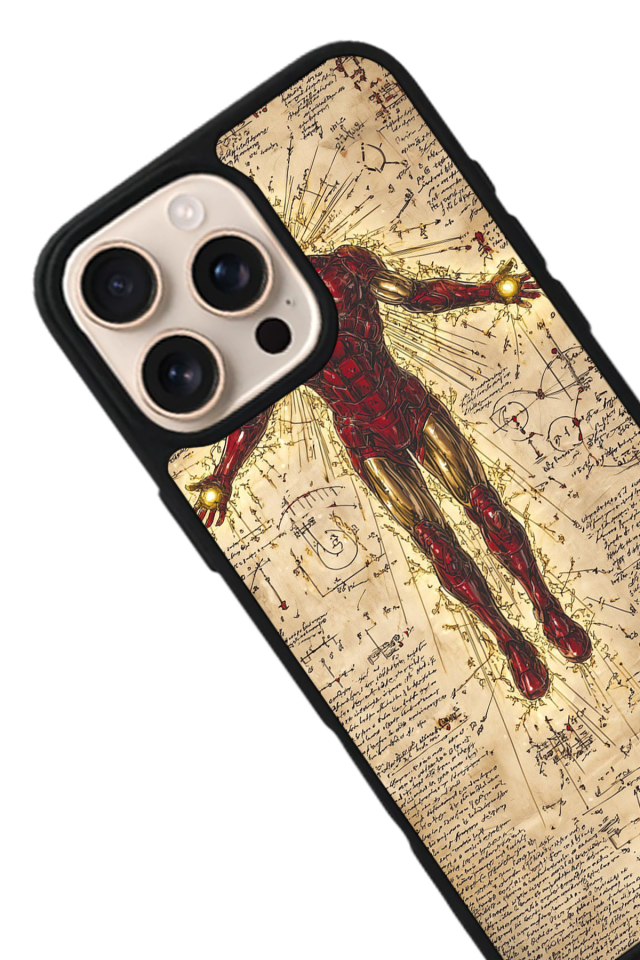iPhone 14 Pro Uyumlu Iron Man ( Demir Adam ) Tasarımlı Glossy Premium Kılıf