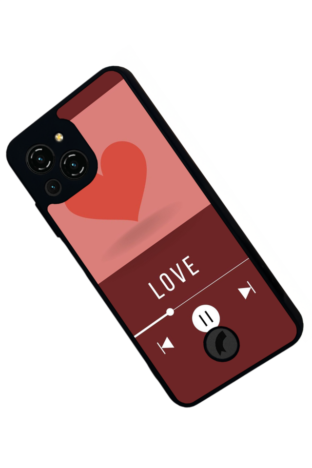 Reeder S23 Pro Max Uyumlu Kalp Love Tasarımlı Glossy Premium Kılıf