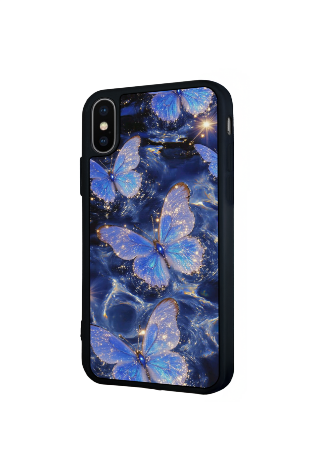 iPhone X/ XS Uyumlu Kelebek Tasarımlı Glossy Premium Kılıf