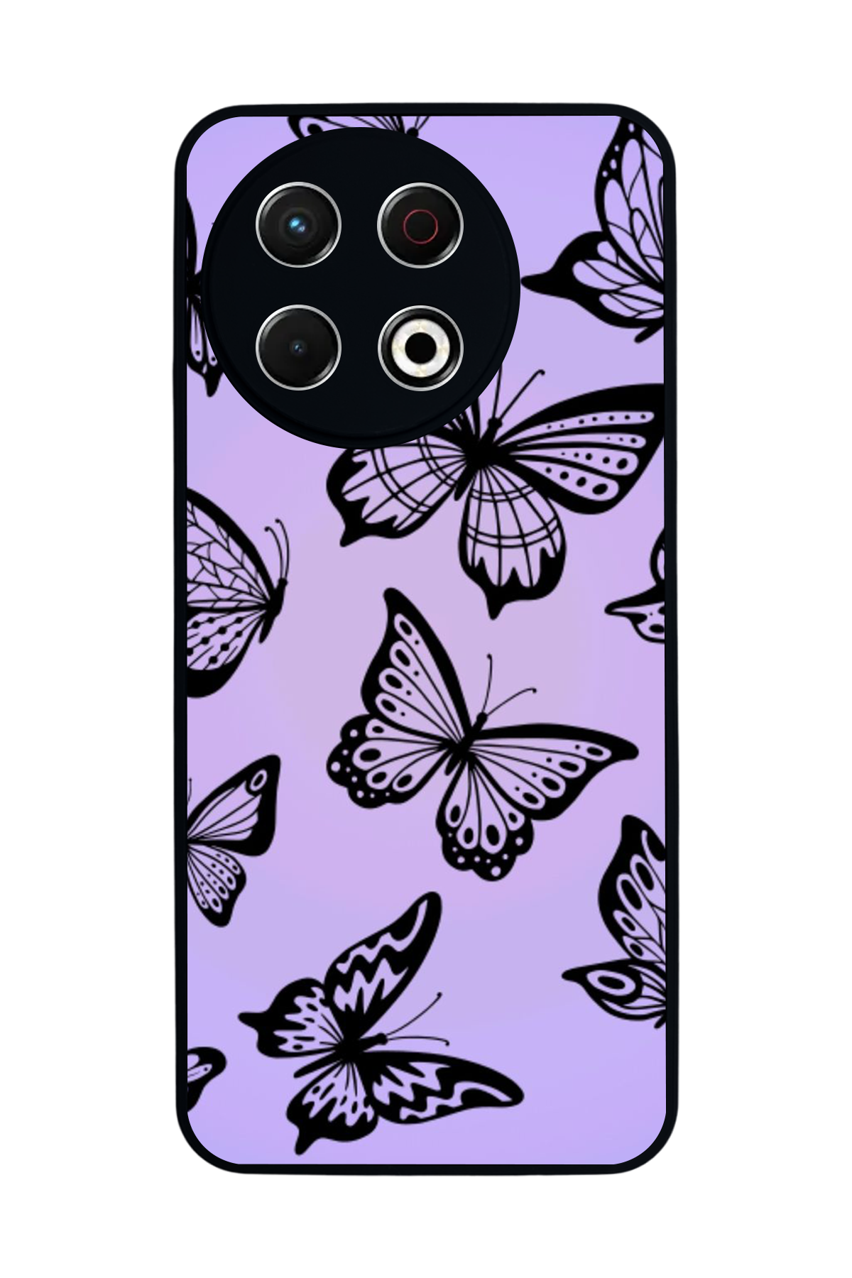 Tecno Spark 30 Pro Uyumlu Kelebek Tasarımlı Glossy Premium Kılıf