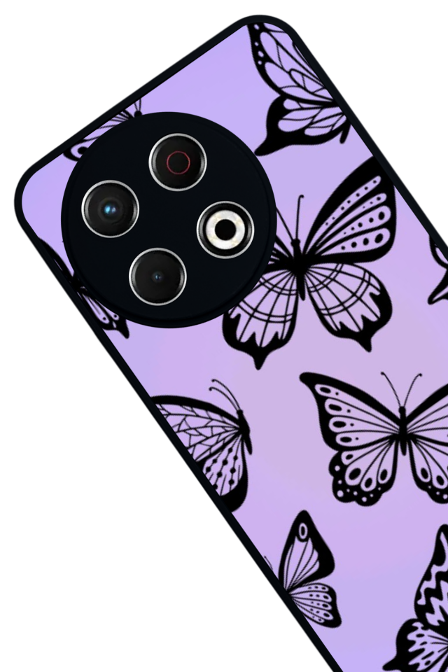 Tecno Spark 30 Pro Uyumlu Kelebek Tasarımlı Glossy Premium Kılıf