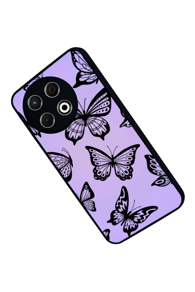 Tecno Spark 30 Pro Uyumlu Kelebek Tasarımlı Glossy Premium Kılıf