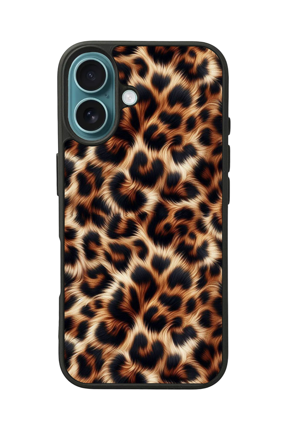 iPhone 16 Uyumlu Leopar Tasarımlı Glossy Premium Kılıf