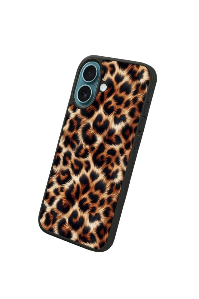 iPhone 16 Uyumlu Leopar Tasarımlı Glossy Premium Kılıf