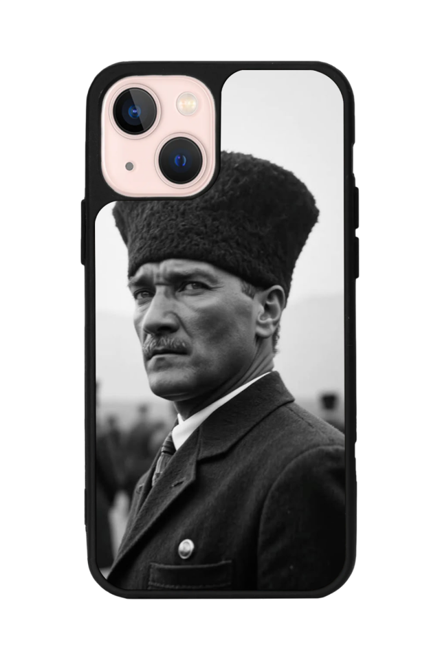 iPhone 15 Plus Uyumlu Mustafa Kemal Ataturk Tasarımlı Glossy Premium Kılıf
