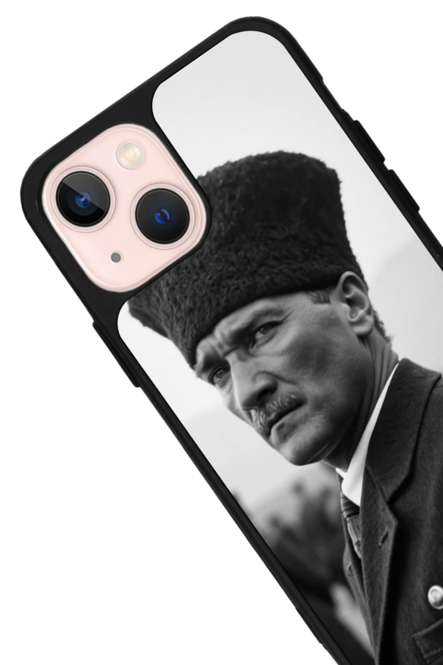 iPhone 15 Plus Uyumlu Mustafa Kemal Ataturk Tasarımlı Glossy Premium Kılıf