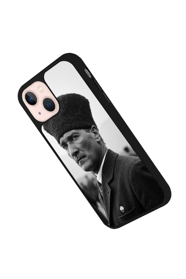 iPhone 15 Plus Uyumlu Mustafa Kemal Ataturk Tasarımlı Glossy Premium Kılıf