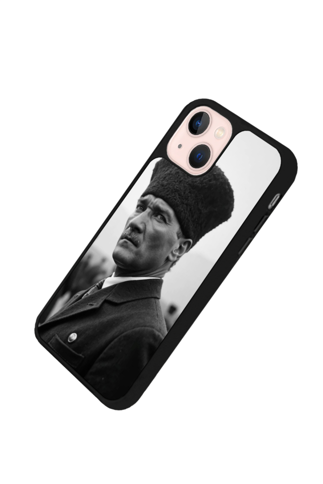iPhone 15 Plus Uyumlu Mustafa Kemal Ataturk Tasarımlı Glossy Premium Kılıf
