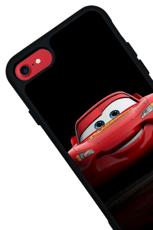 iPhone SE Uyumlu Şimsek McQueen Tasarımlı Glossy Premium Kılıf