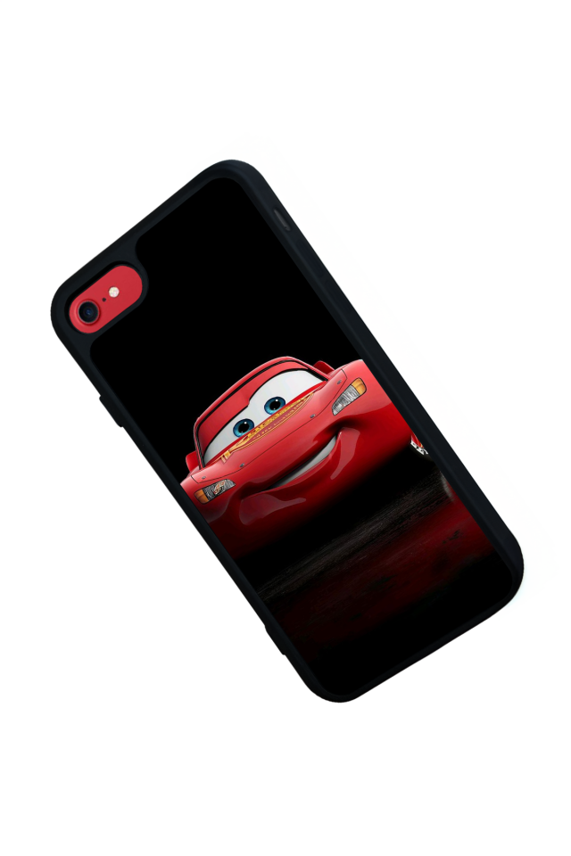 iPhone SE Uyumlu Şimsek McQueen Tasarımlı Glossy Premium Kılıf