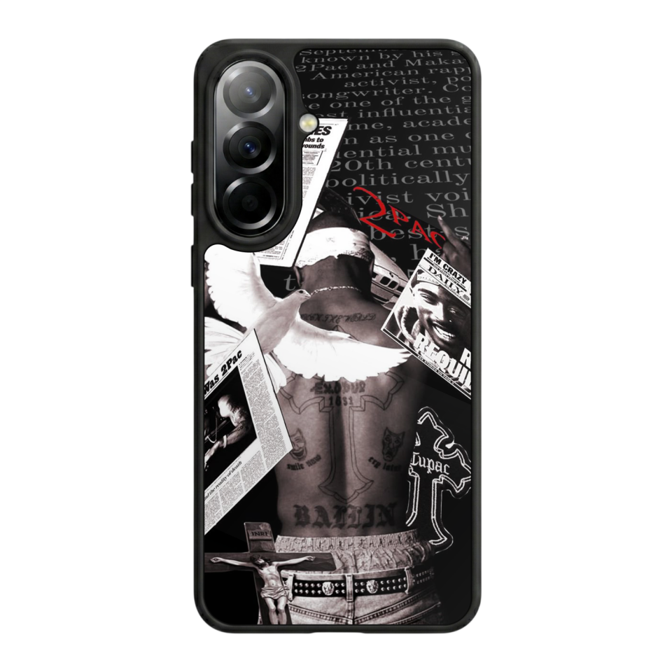 Samsung Galaxy A57 Uyumlu Tupac Tasarımlı Glossy Premium Kılıf