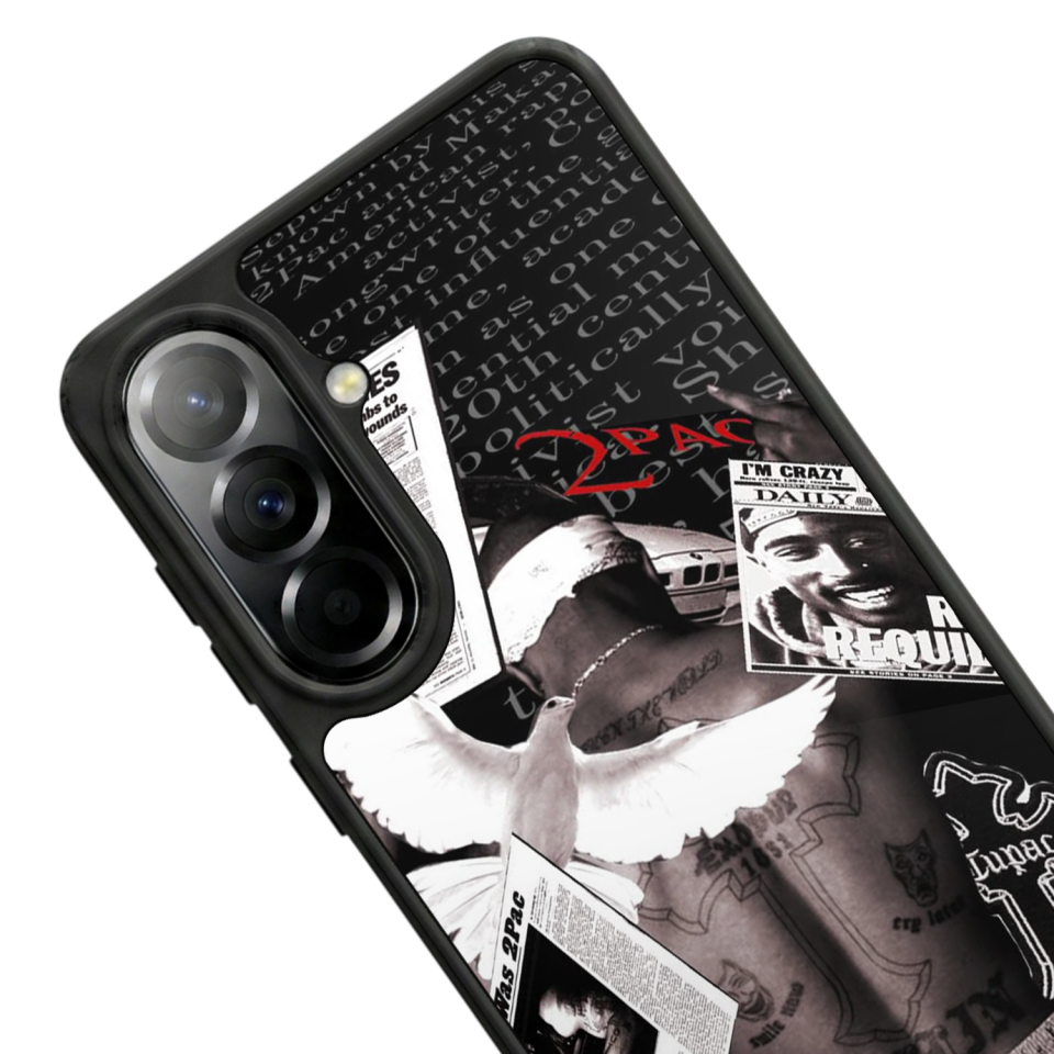 Samsung Galaxy A57 Uyumlu Tupac Tasarımlı Glossy Premium Kılıf