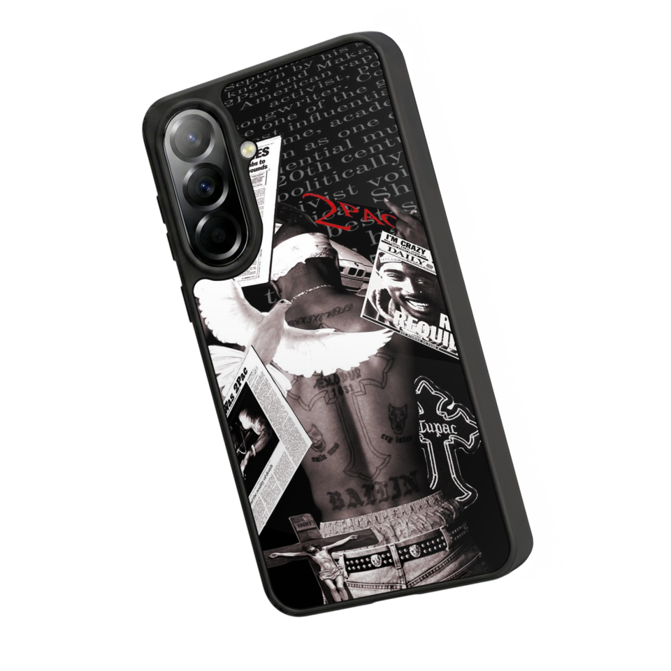 Samsung Galaxy A57 Uyumlu Tupac Tasarımlı Glossy Premium Kılıf