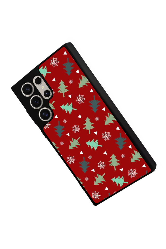 Samsung Galaxy S22 Ultra Uyumlu Yilbasi Christmas Tasarımlı Glossy Premium Kılıf