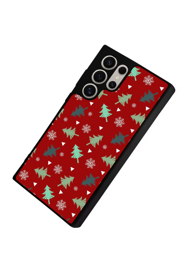 Samsung Galaxy S22 Ultra Uyumlu Yilbasi Christmas Tasarımlı Glossy Premium Kılıf