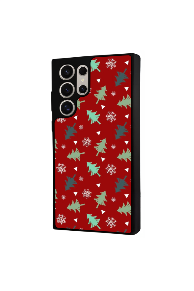 Samsung Galaxy S22 Ultra Uyumlu Yilbasi Christmas Tasarımlı Glossy Premium Kılıf