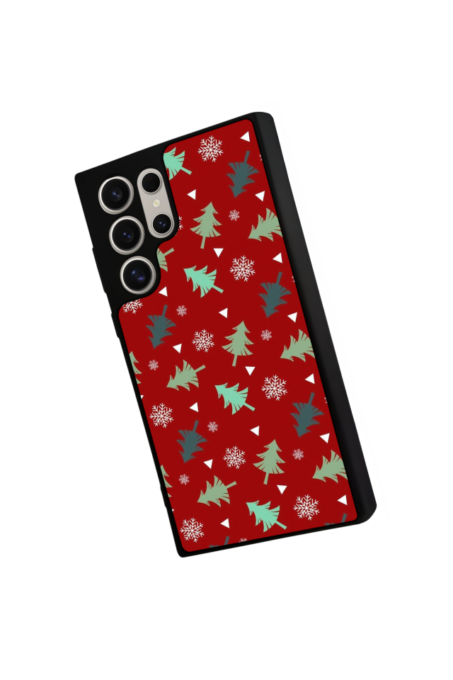 Samsung Galaxy S22 Ultra Uyumlu Yilbasi Christmas Tasarımlı Glossy Premium Kılıf