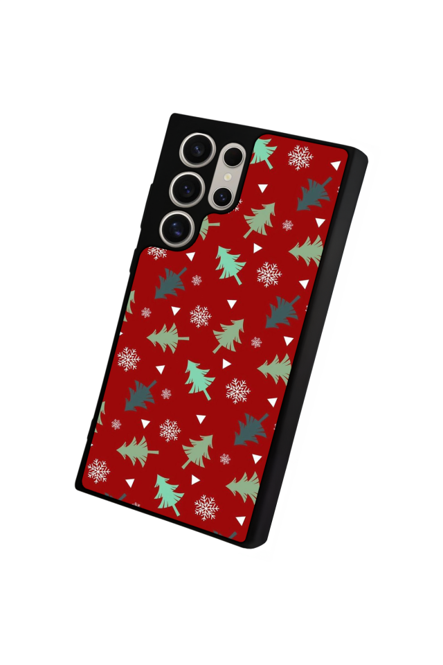 Samsung Galaxy S22 Ultra Uyumlu Yilbasi Christmas Tasarımlı Glossy Premium Kılıf