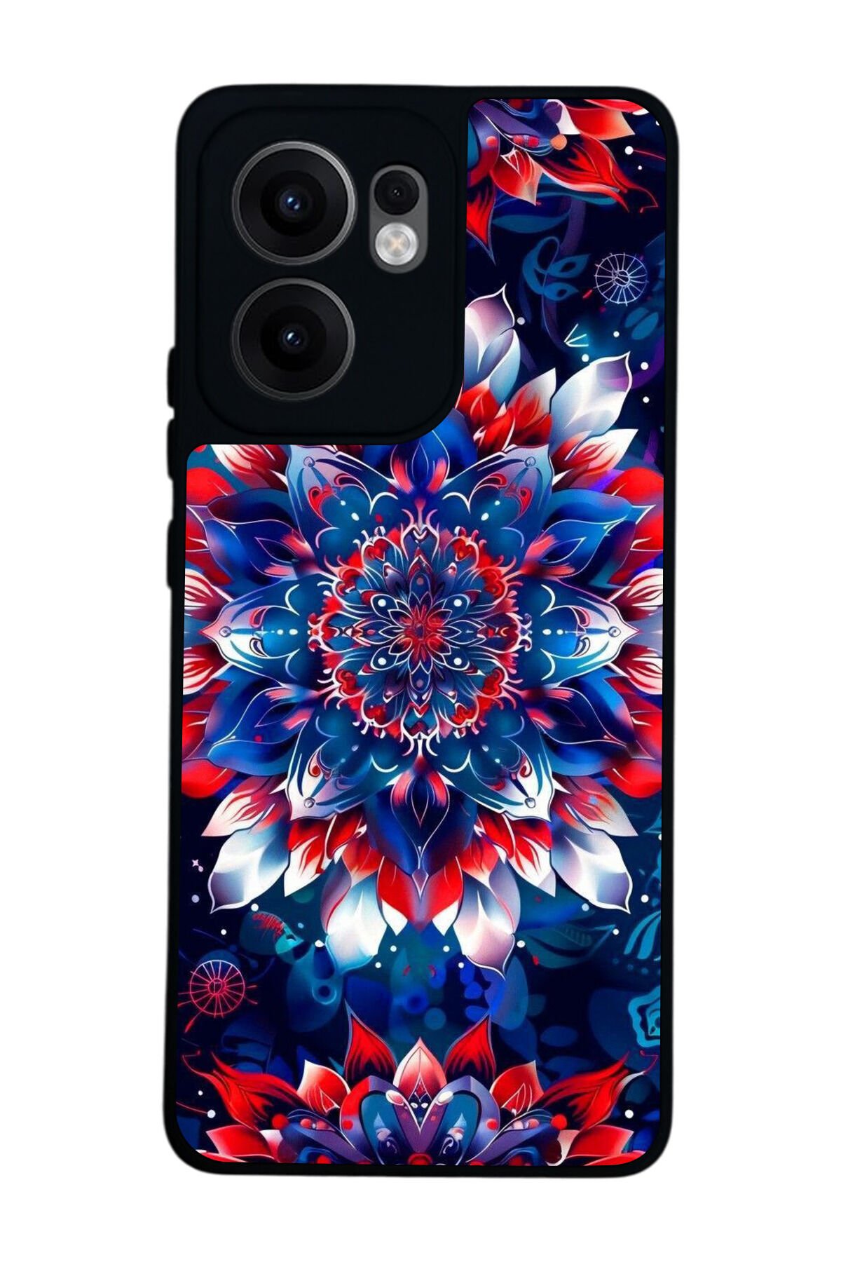 Oppo Reno 13F Uyumlu Mandala Tasarımlı Glossy Premium Kılıf