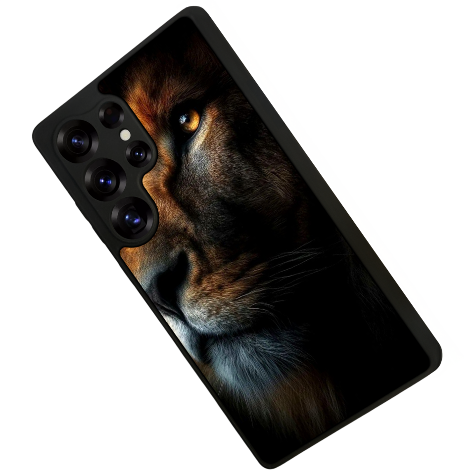 Samsung Galaxy S25 Ultra Uyumlu Aslan Tasarımlı Glossy Premium Kılıf