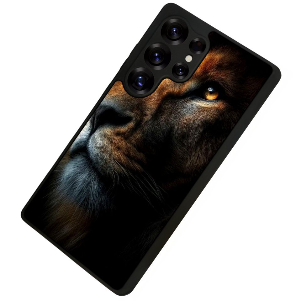 Samsung Galaxy S25 Ultra Uyumlu Aslan Tasarımlı Glossy Premium Kılıf
