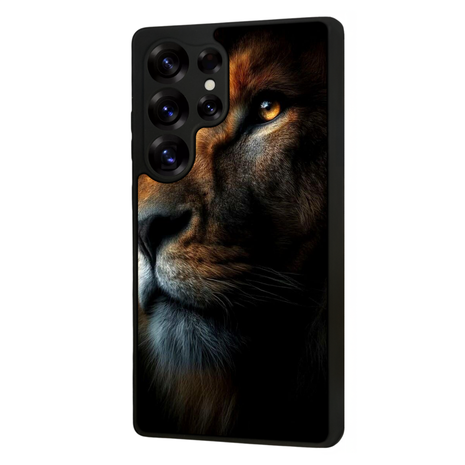 Samsung Galaxy S25 Ultra Uyumlu Aslan Tasarımlı Glossy Premium Kılıf