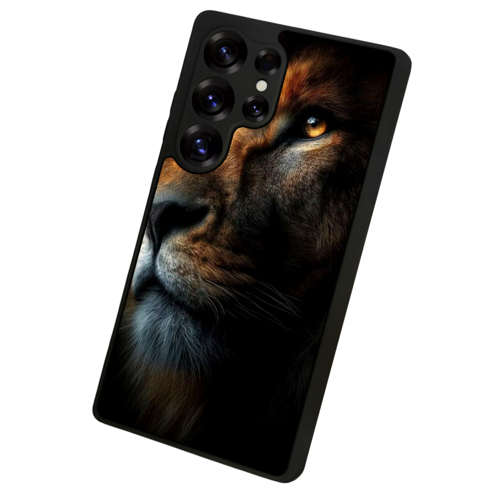 Samsung Galaxy S25 Ultra Uyumlu Aslan Tasarımlı Glossy Premium Kılıf