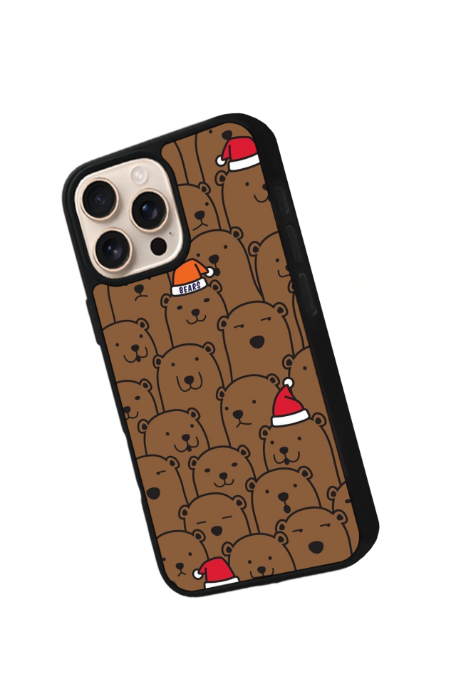 iPhone 14 Pro Uyumlu Ayı Tasarımlı Glossy Premium Kılıf