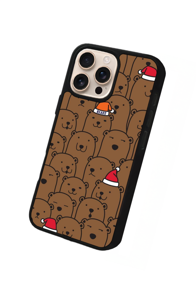 iPhone 14 Pro Uyumlu Ayı Tasarımlı Glossy Premium Kılıf