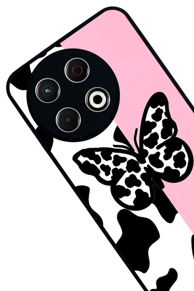 Tecno Spark 30 Pro Uyumlu Kelebek Tasarımlı Glossy Premium Kılıf