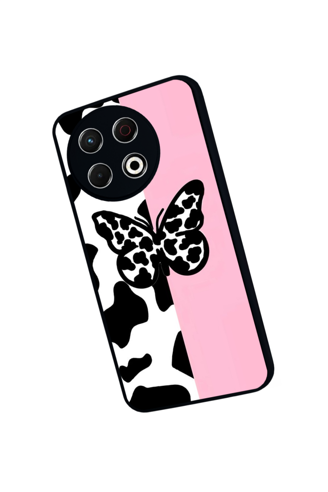 Tecno Spark 30 Pro Uyumlu Kelebek Tasarımlı Glossy Premium Kılıf