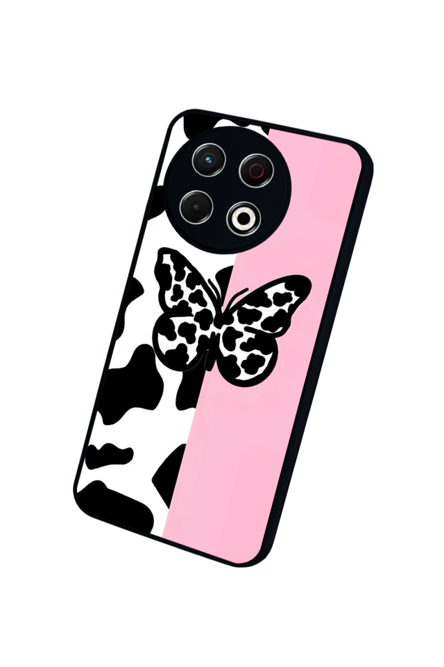 Tecno Spark 30 Pro Uyumlu Kelebek Tasarımlı Glossy Premium Kılıf