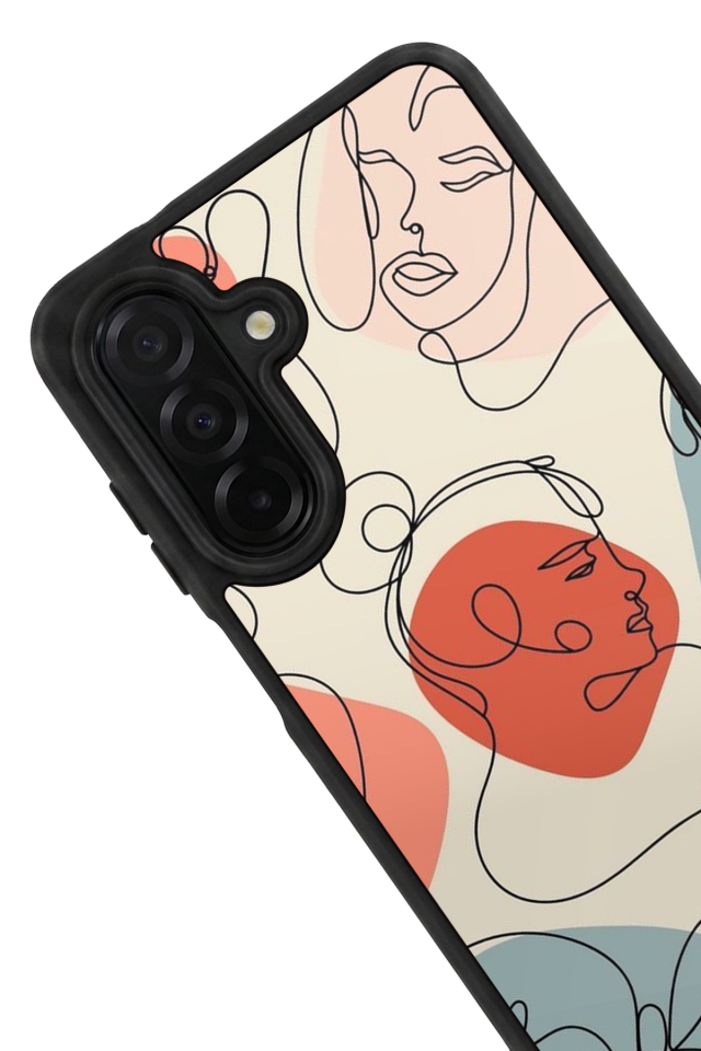 Samsung Galaxy A36 Uyumlu Line Art Tasarımlı Glossy Premium Kılıf