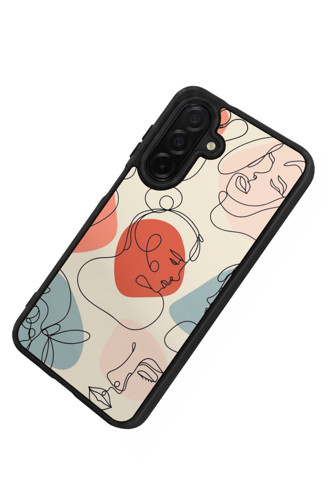 Samsung Galaxy A36 Uyumlu Line Art Tasarımlı Glossy Premium Kılıf