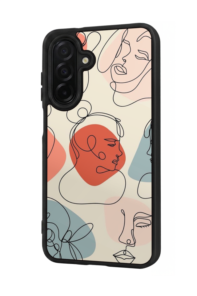 Samsung Galaxy A36 Uyumlu Line Art Tasarımlı Glossy Premium Kılıf