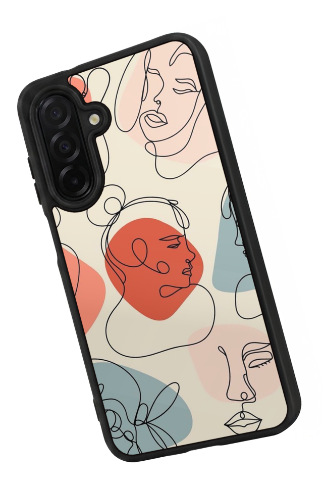 Samsung Galaxy A36 Uyumlu Line Art Tasarımlı Glossy Premium Kılıf