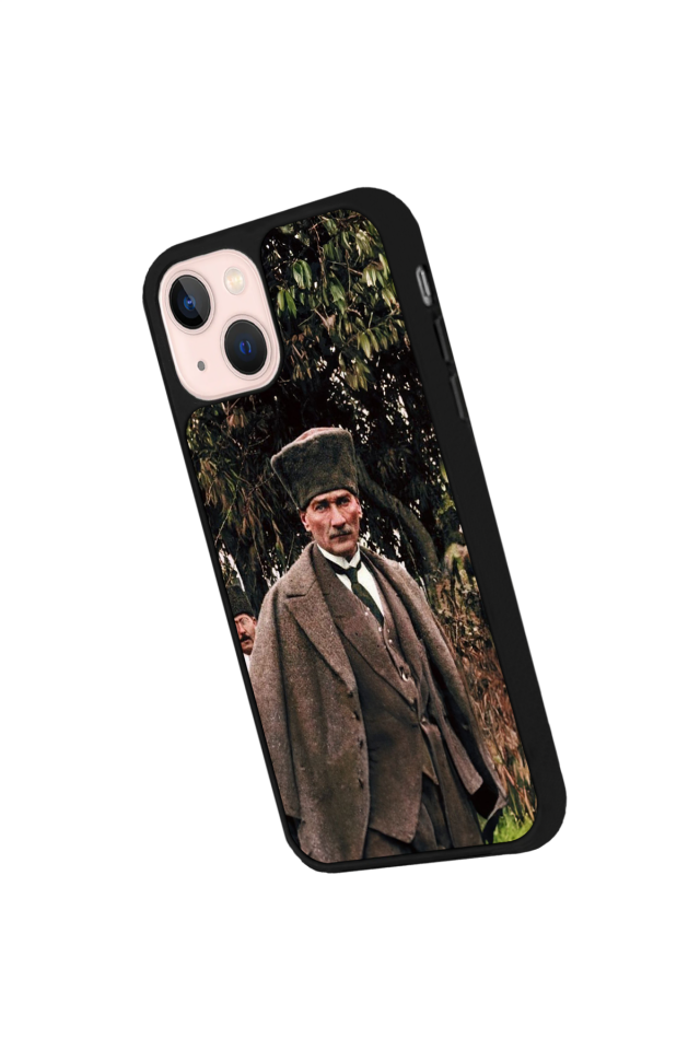 iPhone 15 Plus Uyumlu Mustafa Kemal Ataturk Tasarımlı Glossy Premium Kılıf