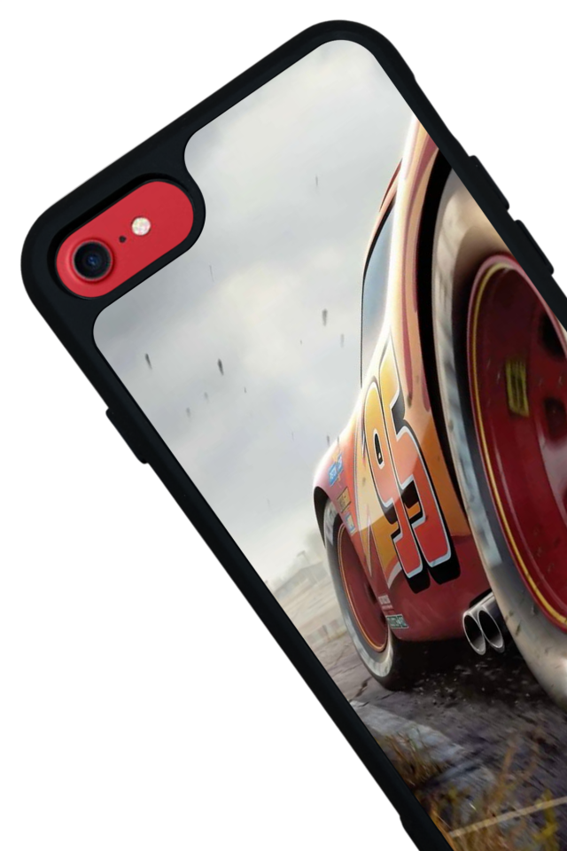 iPhone SE Uyumlu Şimsek McQueen Tasarımlı Glossy Premium Kılıf